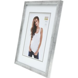 S43AD1P1 wooden frame silver 18x24 cm mat