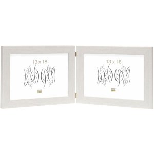 double frame S41VF1H white 2 photos 10x15 cm landscape