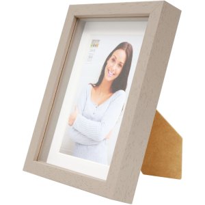 photo frame with mount taupe wood 18,0 x24,0 cm;13,0 x18,0 cm S223K