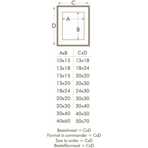 photo frame with mount white wood 24,0 x30,0 cm;18,0 x24,0 cm S223K