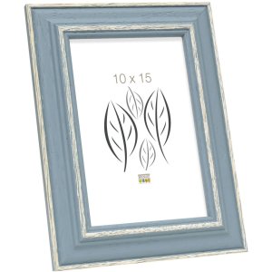 photo frame blue wood 10,0 x15,0 cm S221F