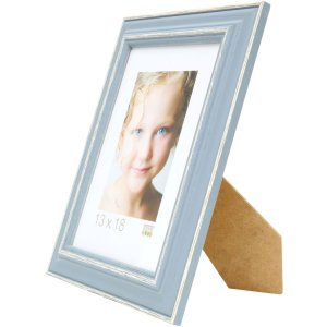 photo frame blue wood 10,0 x15,0 cm S221F