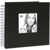 album black with rings and linen cover 20,0 x20,0 cm A66FA