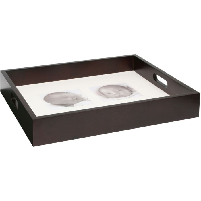 serving tray brown you can personalise, size: 36 x 44 x 7,5 cm