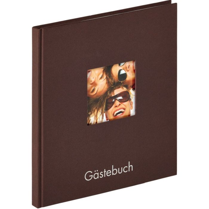 Guestbook Fun 23x25 cm dark brown