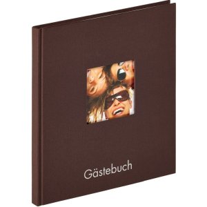 Guestbook Fun 23x25 cm dark brown