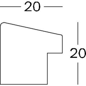 Fiorito wood frame 60x80 cm white