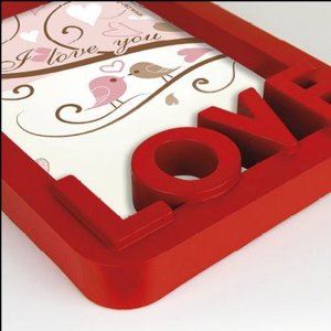 Grazia photo frame 10x15 cm red