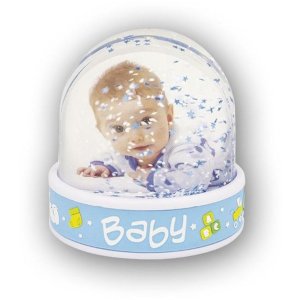 Glitter ball Baby Blue 6,5x6,2 cm