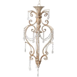 hanging lamp 32x70 cm shabby/antique beige