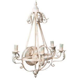 5LMP216 Clayre Eef - wall lamp holder white/blue/shabby...