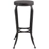 Clayre & Eef stool 37x72 cm shabby black