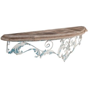 wall shelf 100x23x29 cm shabby/colourful - wood