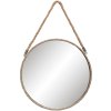 mirror Ø 47x3 cm grey/natural - 62S126