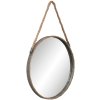 mirror Ø 47x3 cm grey/natural - 62S126