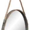 mirror Ø 47x3 cm grey/natural - 62S126