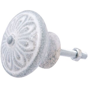 furniture knob 4x3 cm - shabby grey