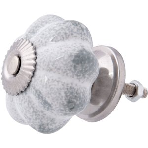 furniture knob 4x4 cm - grey/silver