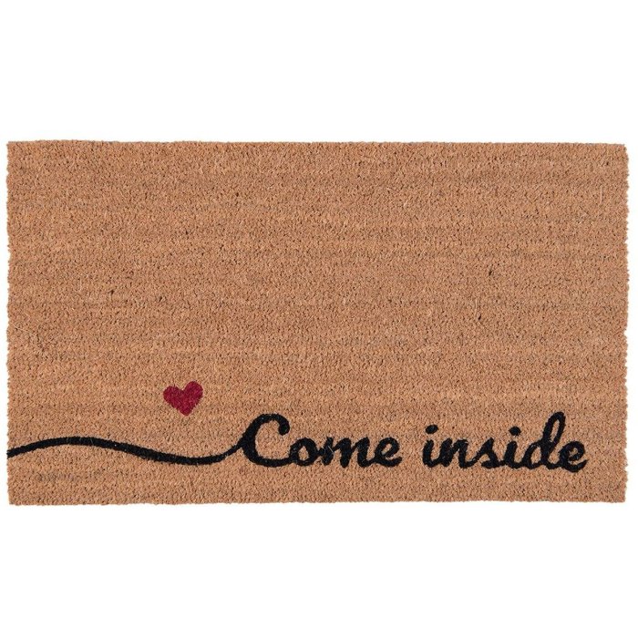 door mat Inside in brown/black - 74x45x2 cm