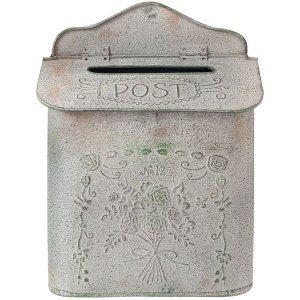 mailbox shabby grey 26x10x35 cm - 6Y2359 Clayre Eef