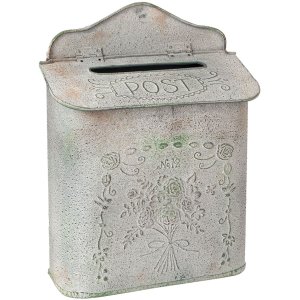 mailbox shabby grey 26x10x35 cm - 6Y2359 Clayre Eef