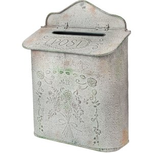 mailbox shabby grey 26x10x35 cm - 6Y2359 Clayre Eef