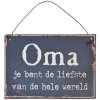 text plate Oma 17x10 cm in shabby black