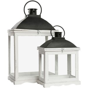 set of lantern - 5H0302W Clayre Eef - 42x26x65 cm