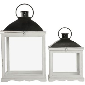 set of lantern - 5H0302W Clayre Eef - 42x26x65 cm