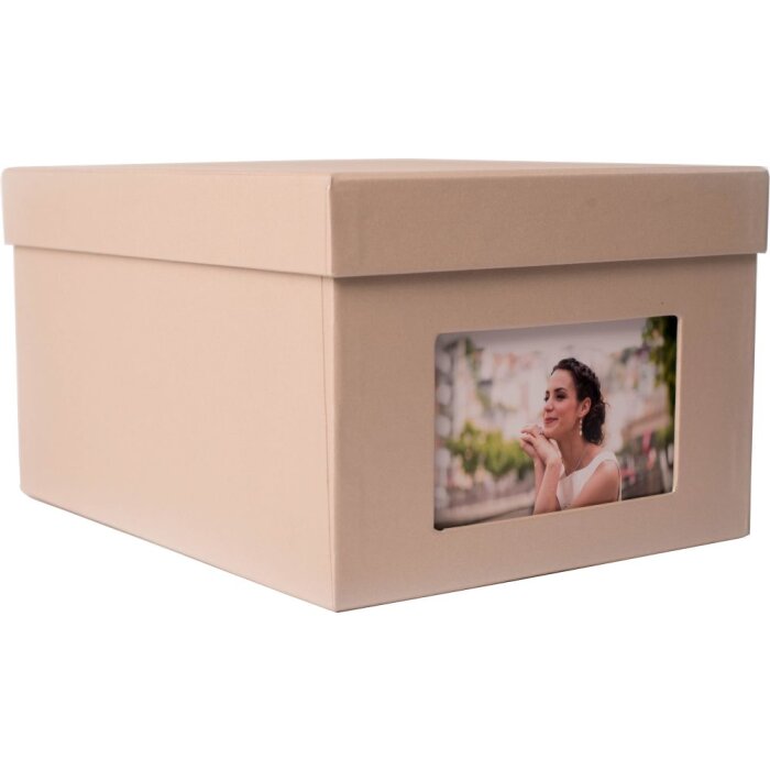 XL photo box Kandra 700 photos 13x18 cm taupe metallic