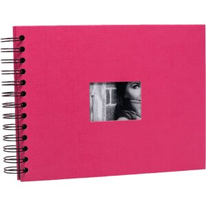 Spiral bound album BULDANA fuchsia ribbed