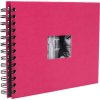 Spiral bound album BULDANA fuchsia ribbed