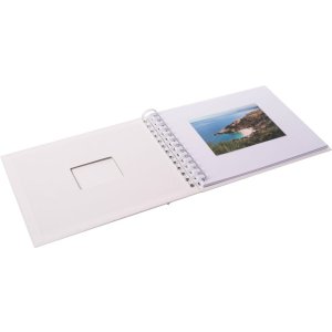 Spiral album BULDANA white ribbed - white pages