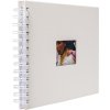 Spiral album BULDANA ivory ribbed - white pages