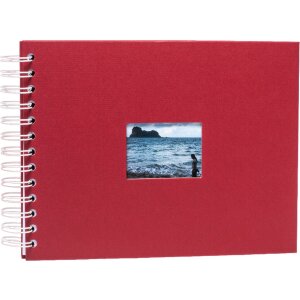 HNFD Spiral album BULDANA rosso ribbed 23x17 cm 40 white...