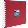 HNFD Spiral album BULDANA rosso ribbed 23x17 cm 40 white sides