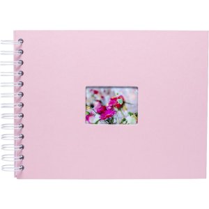 Spiral album BULDANA flamingo ribbed - white pages