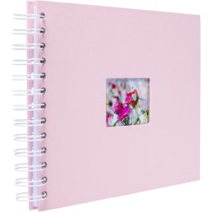 Spiral album BULDANA flamingo ribbed - white pages