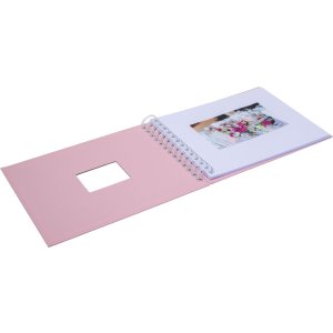 Spiral album BULDANA flamingo ribbed - white pages