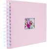 Spiral album BULDANA flamingo ribbed - white pages