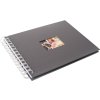 Spiral album BULDANA slate ribbed - white pages