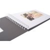 Spiral album BULDANA slate ribbed - white pages