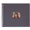 Spiral album BULDANA slate ribbed - white pages