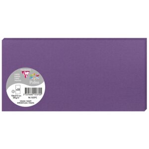 Pack 25 Cards Pollen, DL 106x213mm, 210g - Purple