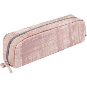 Pencil case leather 21x4x6 cm salmon pickled