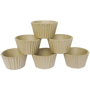 Bag of 6 cake pans carton brown