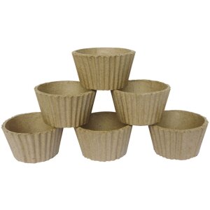 Bag of 6 cake pans carton brown