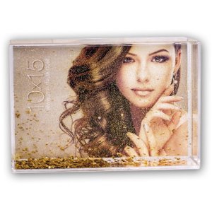 10x15 cm glitter shaking frame SHAKE gold