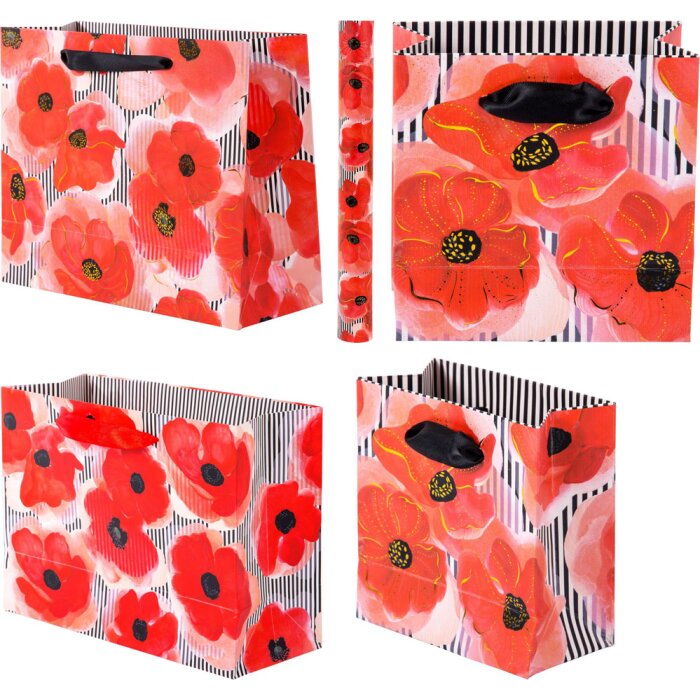 Poppy - gift bag and gift wrap by Goldbuch