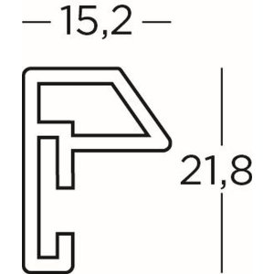 Steel Style plastic frame 10,5x15 cm white